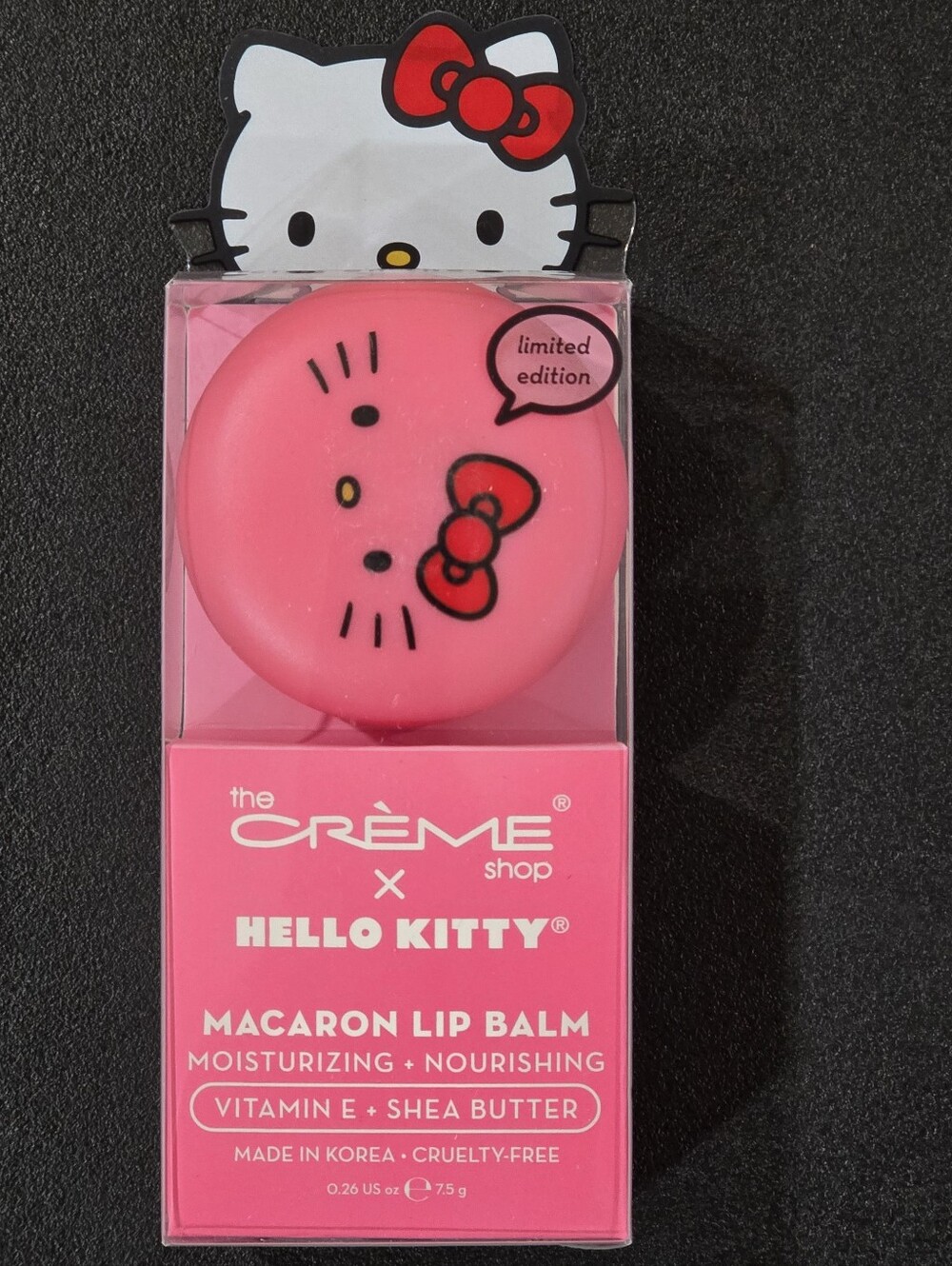 The Crème Shop x Hello Kitty Macaron Lip Balm Ltd Edition Vit E & Shea Butter